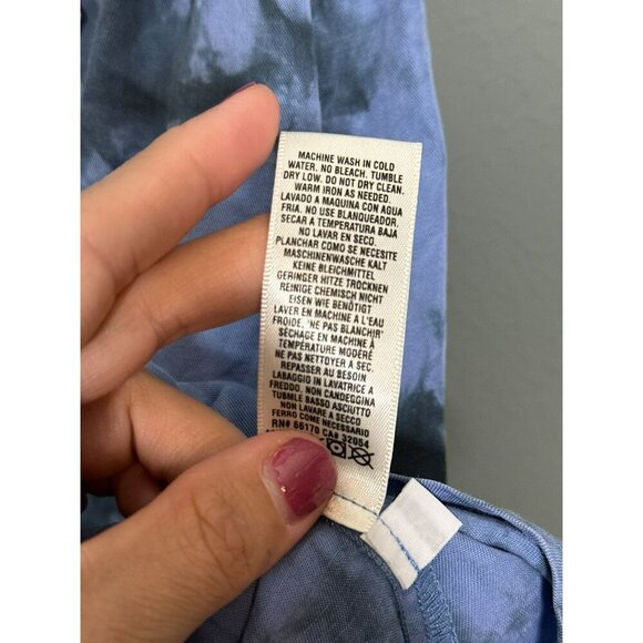 Anthropologie Cloth & Stone Women's Petite XS Liv Tie-Front Mini Dress - Picture 11 of 12